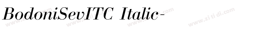 BodoniSevITC Italic字体转换